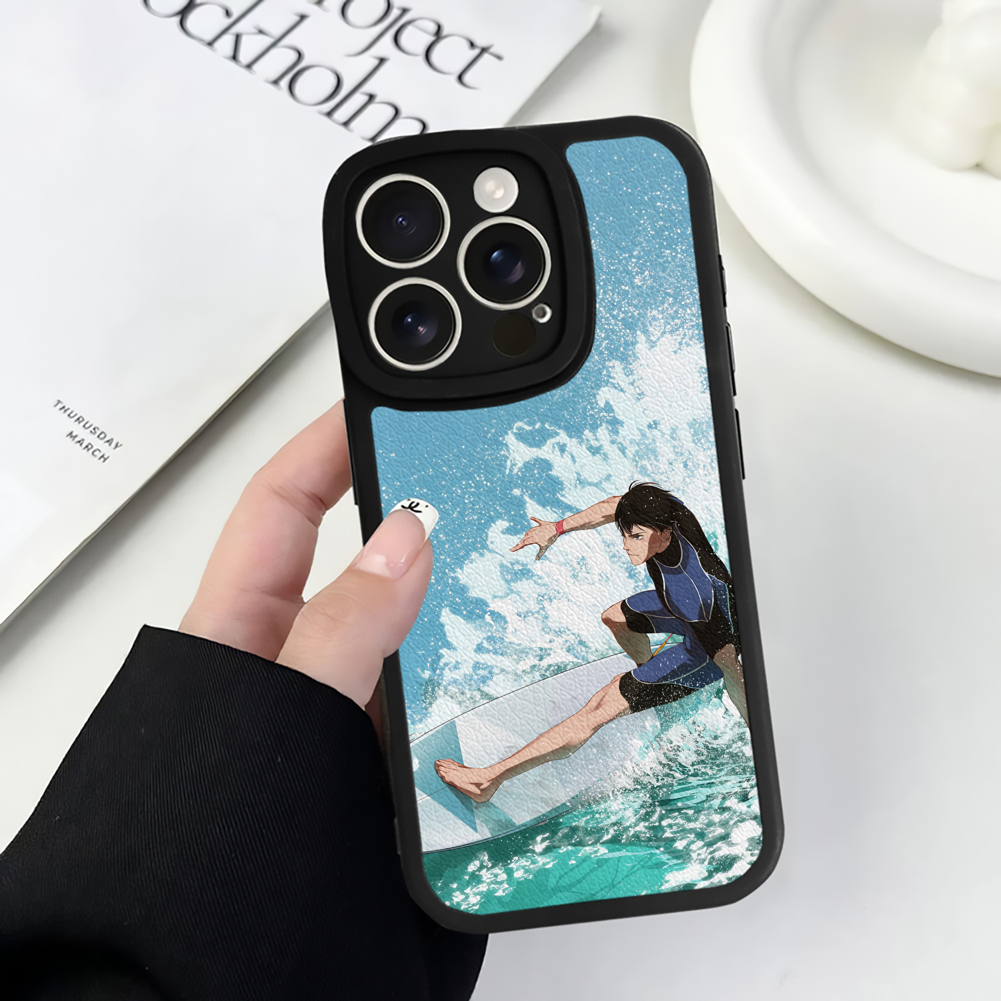 （画像用） ハイキュー!! Haikyu!! 【iPhone 16シリーズ対応】シリコンスマホケース（レザー調） 材質：シリコン